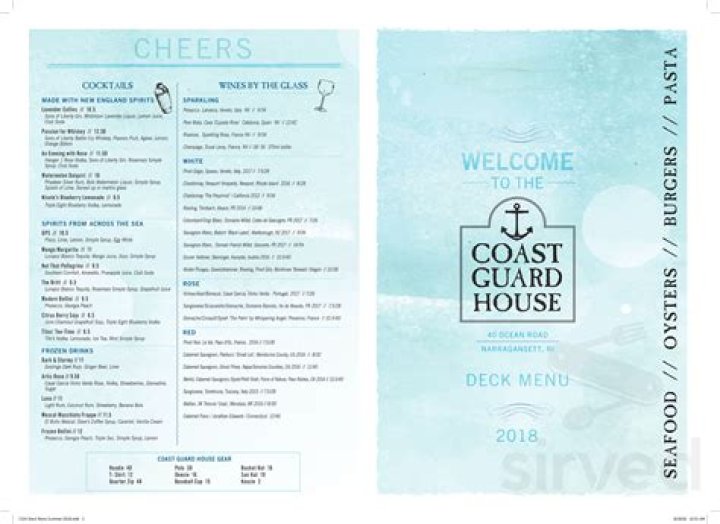 Discover the Ultimate Coast Guard House Narragansett Rhode Island Menu