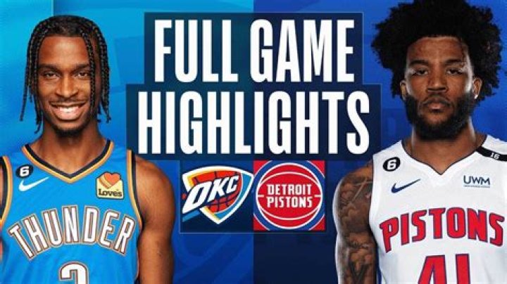 Pistons vs Thunder: A Thrilling NBA Showdown