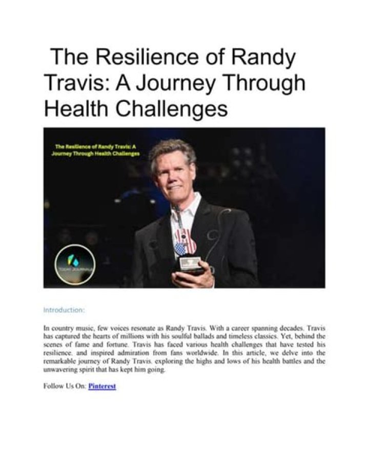Randy Travis: A Resilient Journey Through Health Challenges and Musical Legacy