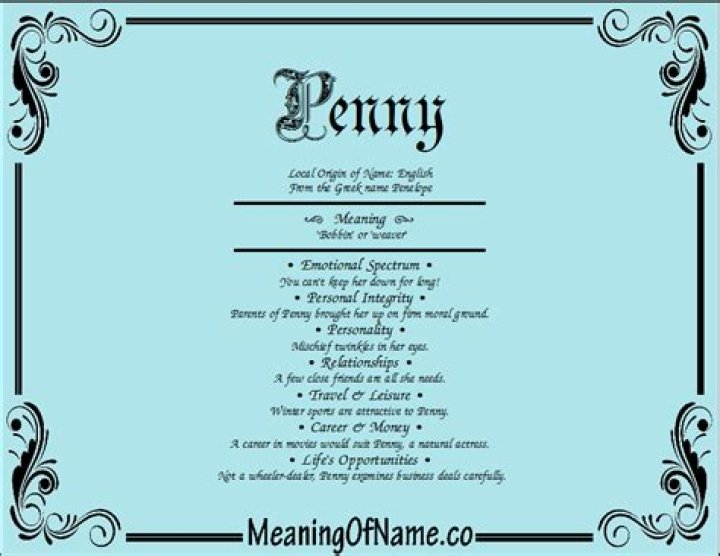 The Fascinating Origin of the Name Penny: A Comprehensive Exploration