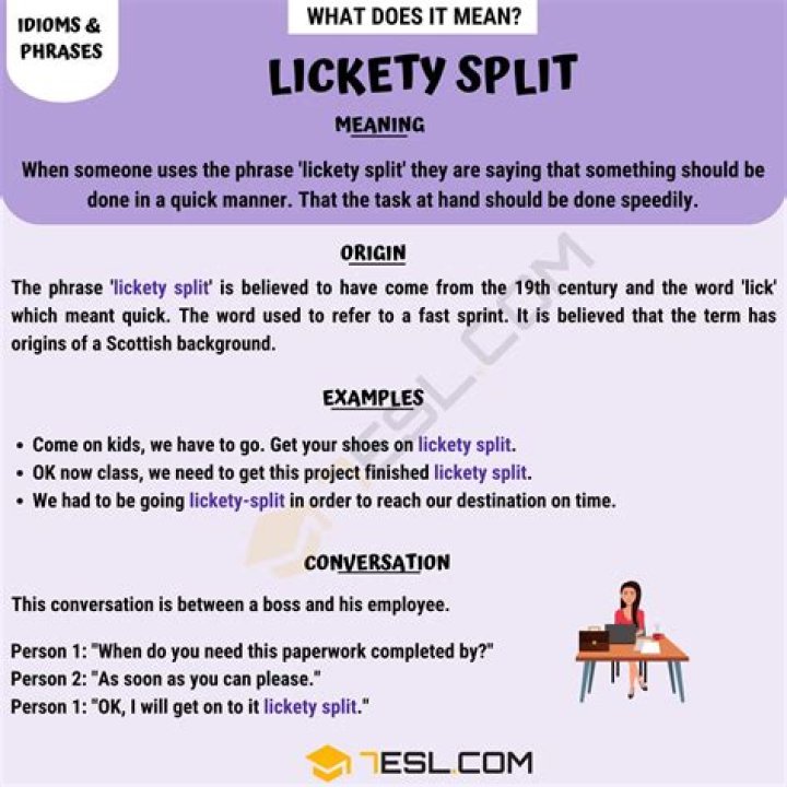 Unveiling the Origin of the Phrase "Lickety Split"